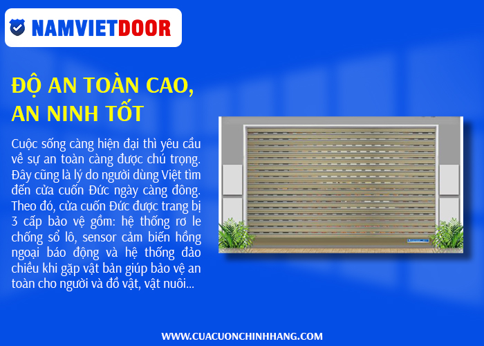 cửa cuốn &dstrok;ức &Dstrok;ộ an to&agrave;n cao, an ninh tốt