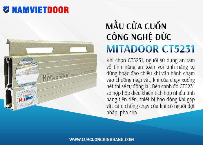 cửa cuốn &dstrok;ức mitadoor ct 5231