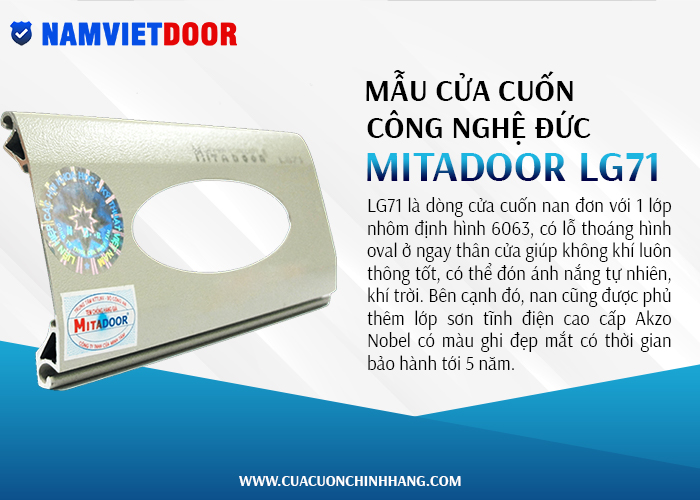 cửa cuốn &dstrok;ức mitadoor LG 71