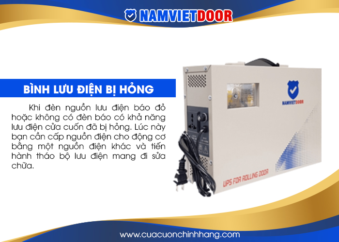 cửa không hoạt động do sự cố mất nguồn điện