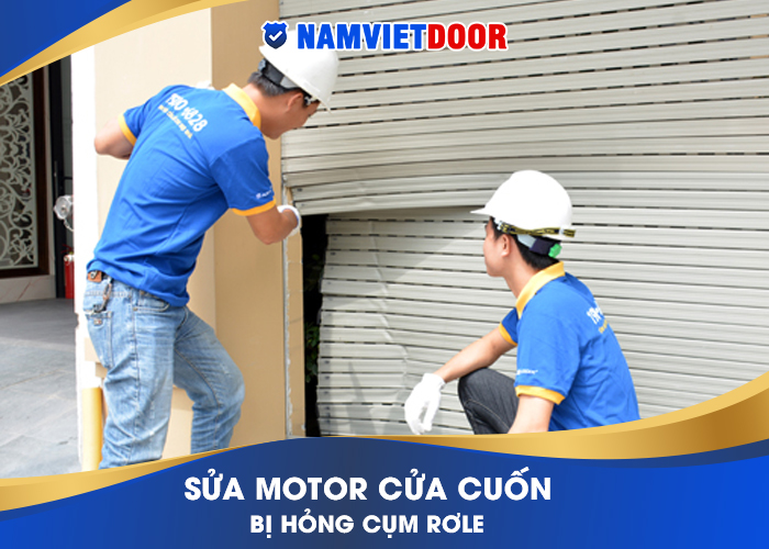 Sửa motor cửa cuốn bị hỏng cụm rơ le