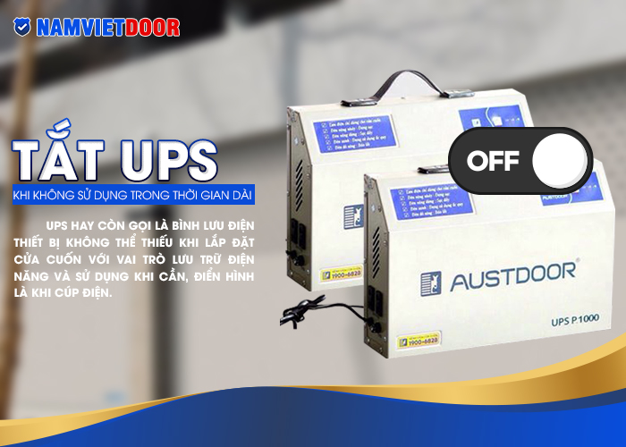 Tắt UPS khi không sử dụng trong thời gian dài
