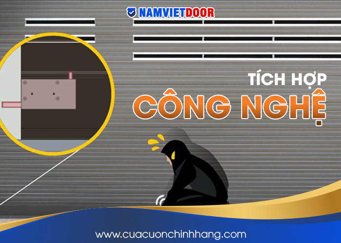 Cửa cuốn tấm liền Titadoor &dstrok;ược trang bị c&ograve;i b&aacute;o ch&aacute;y, chống trộm