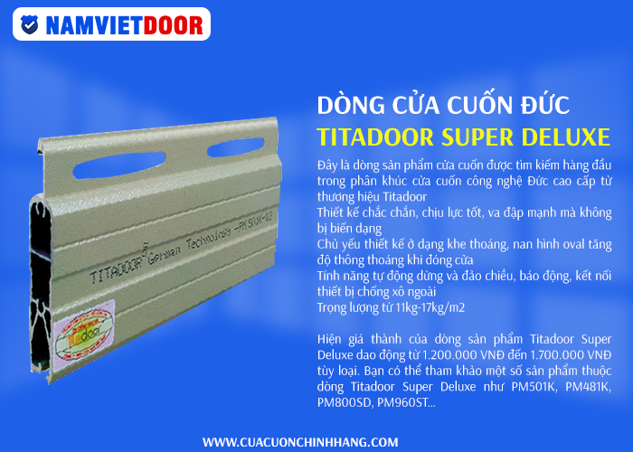 D&ograve;ng sản phẩm Titadoor Super Deluxe