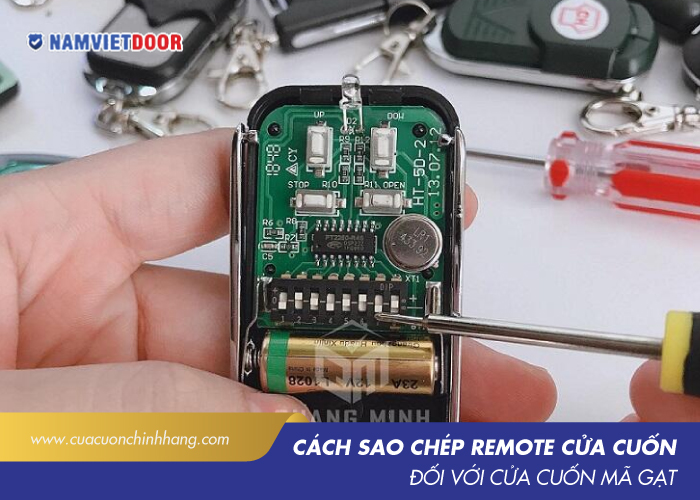 sao ch&eacute;p remote cửa cuốn