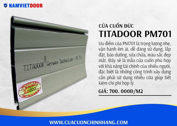 cửa cuốn đức titadoor pm 701