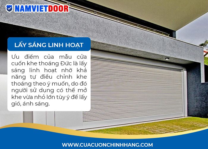 cửa cuốn khe tho&aacute;ng &Dstrok;ức lấy &aacute;nh s&aacute;ng linh hoạt