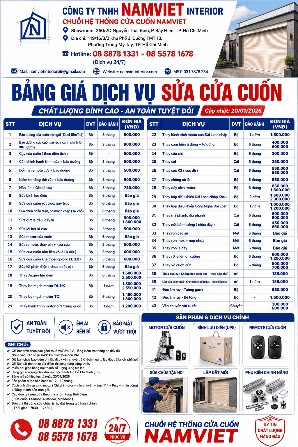 gi&aacute; sửa cửa cuốn