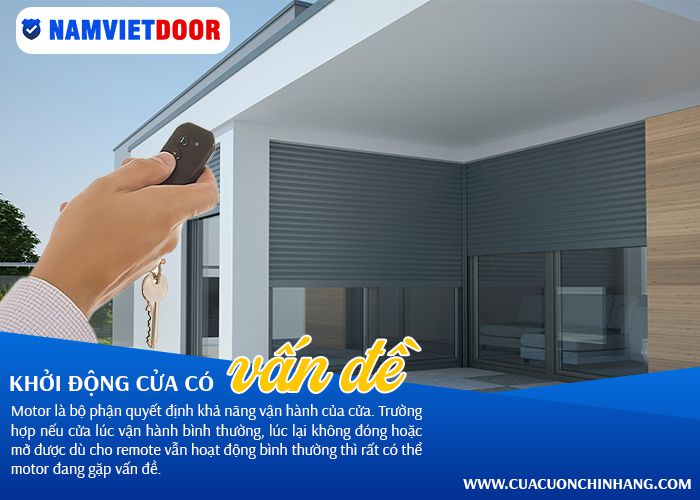 khởi động cửa cuốn có vấn đề