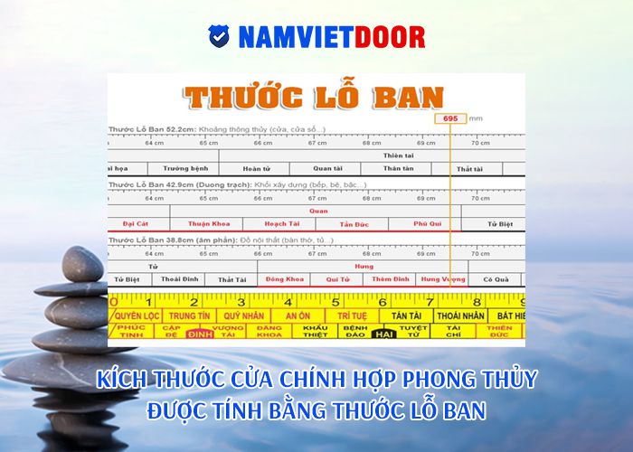 kích thước cửa chính hợp phong thủy được tính bằng thước lỗ ban