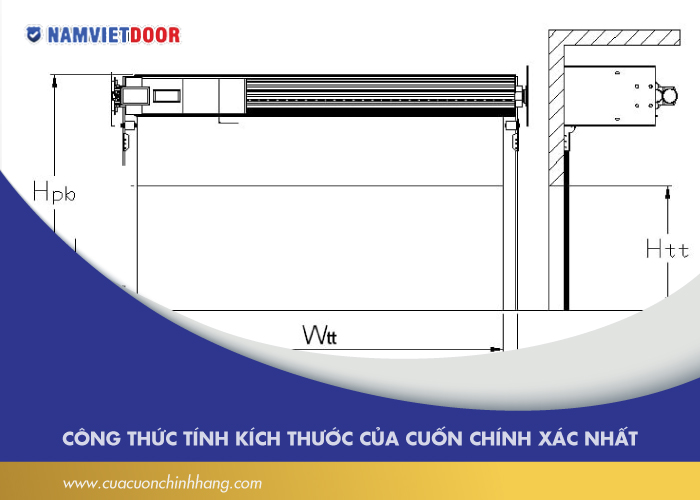 kích thước cửa cuốn