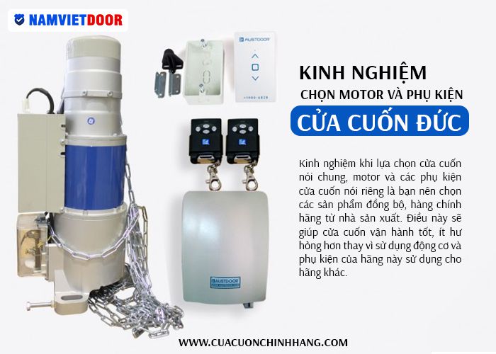 kinh nghiệm chọn phụ kiện cửa cuốn &dstrok;ức