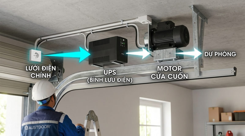 B&igrave;nh lưu &dstrok;iện (UPS) cửa cuốn l&agrave; g&igrave; v&agrave; tại sao lại quan trọng?