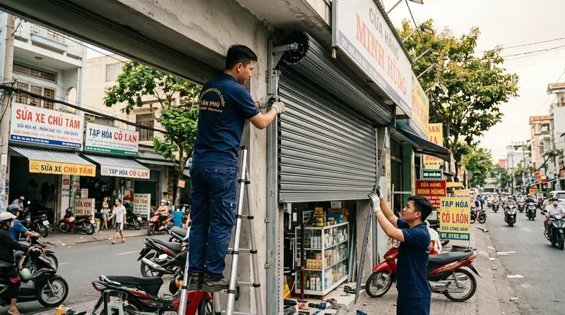 Dịch vụ lắp &dstrok;ặt v&agrave; sửa cửa cuốn phường T&acirc;n Th&agrave;nh uy t&iacute;n h&agrave;ng &dstrok;ầu