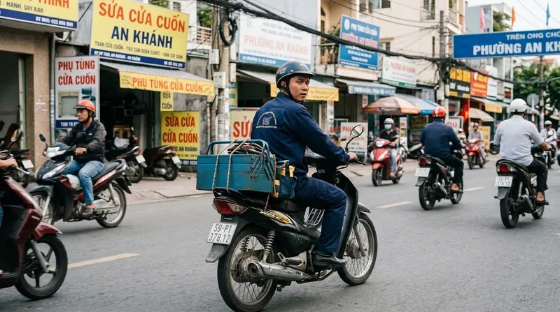 Dịch vụ sửa cửa cuốn phường An Khánh uy tín, phục vụ 24/7