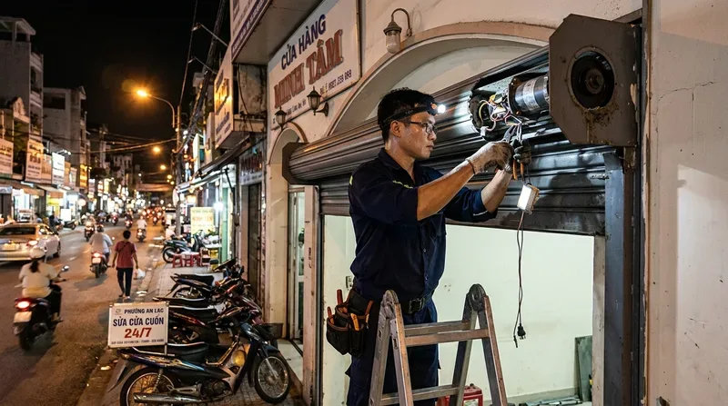 Dịch vụ sửa cửa cuốn phường An Lạc uy t&iacute;n, phục vụ 24/24