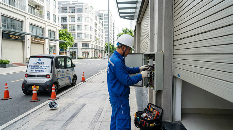 Dịch vụ sửa cửa cuốn phường An Lợi &Dstrok;&ocirc;ng uy t&iacute;n, c&oacute; mặt sau 15 ph&uacute;t