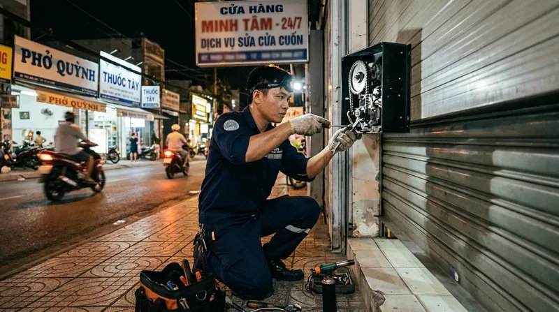 Dịch vụ sửa cửa cuốn phường An Ph&uacute; &Dstrok;&ocirc;ng cấp tốc 24/24
