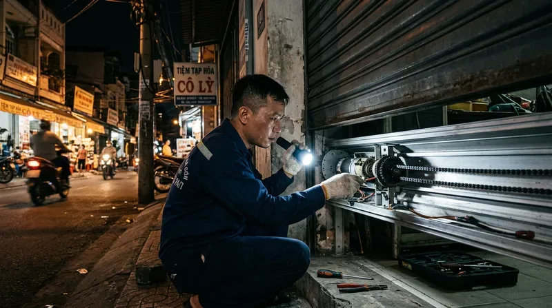 Dịch vụ sửa cửa cuốn phường Bình Đông cấp tốc 24/7