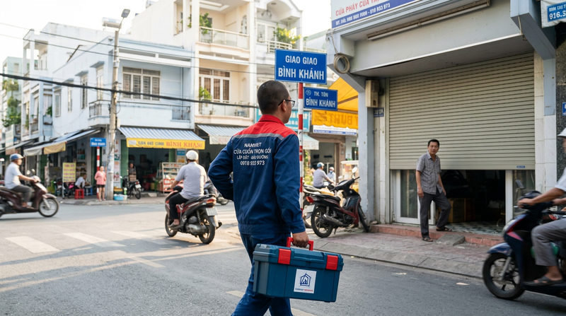 Dịch vụ sửa cửa cuốn phường B&igrave;nh Kh&aacute;nh uy t&iacute;n, phục vụ 24/7