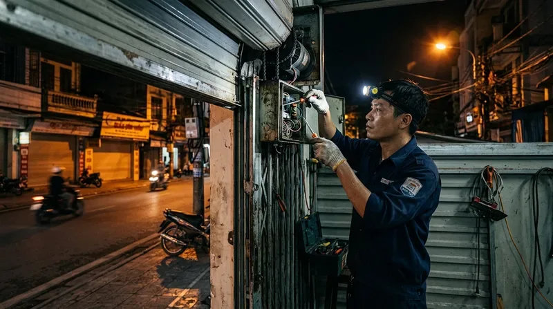 Dịch vụ sửa cửa cuốn phường B&igrave;nh Ti&ecirc;n cấp tốc 24/7