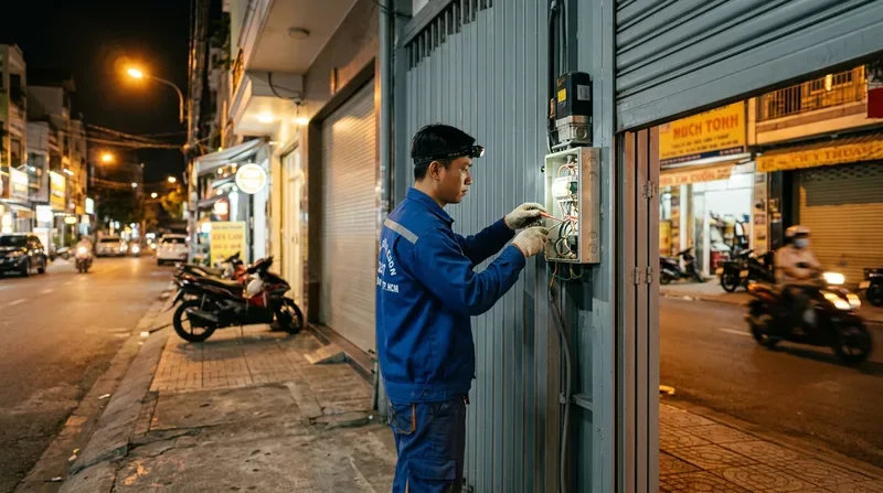 Dịch vụ sửa cửa cuốn phường B&igrave;nh Trưng &Dstrok;&ocirc;ng cấp tốc 24/7