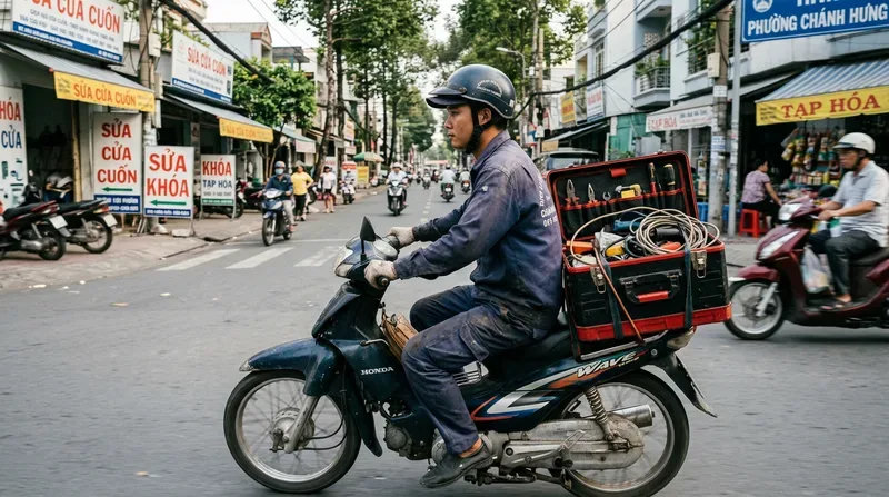 Dịch vụ sửa cửa cuốn phường Ch&aacute;nh Hưng nhanh ch&oacute;ng, gọi l&agrave; c&oacute; mặt