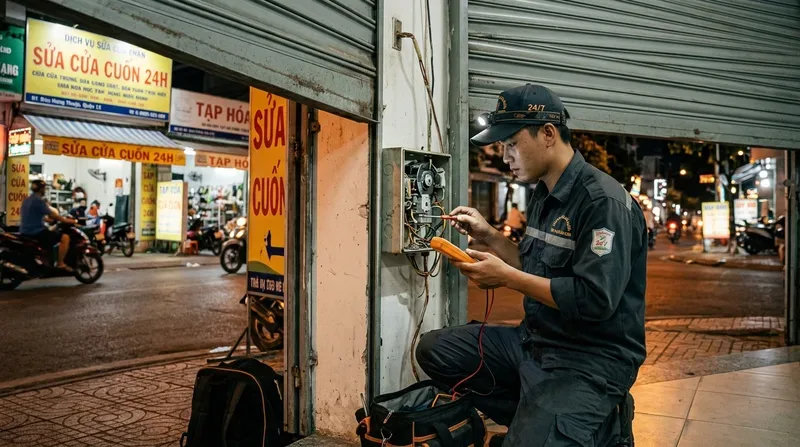 Dịch vụ sửa cửa cuốn phường Đông Hưng Thuận cấp tốc 24/7