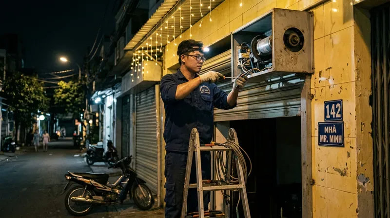 Dịch vụ sửa cửa cuốn phường Hiệp T&acirc;n cấp tốc 24/7