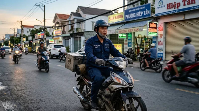 Dịch vụ sửa cửa cuốn phường Hiệp T&acirc;n cấp tốc 24/7