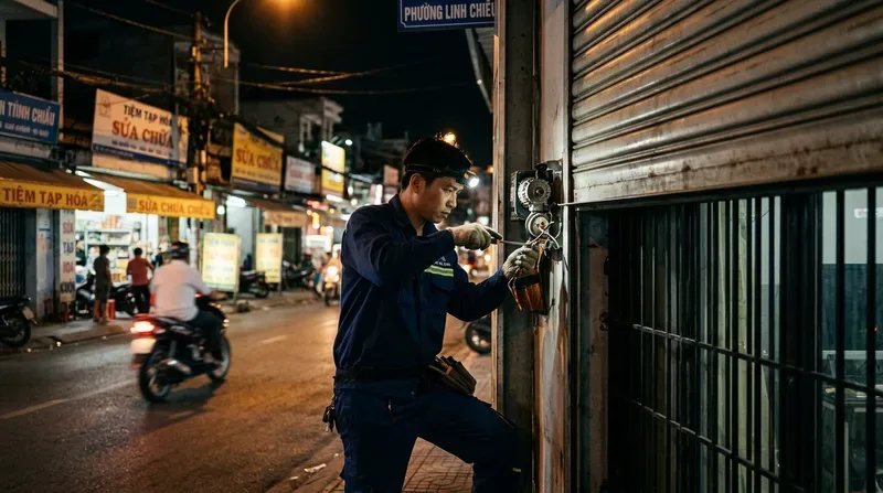 Dịch vụ sửa cửa cuốn phường Linh Chiểu uy t&iacute;n, phục vụ 24/7