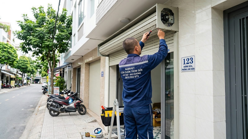 Dịch vụ sửa cửa cuốn phường Linh Xu&acirc;n uy t&iacute;n, hỗ trợ 24/24