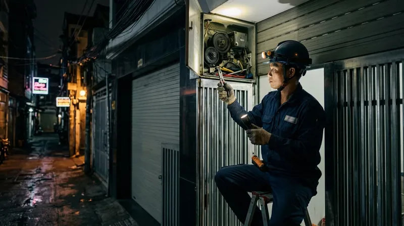 Dịch vụ sửa cửa cuốn phường Ph&uacute; &Dstrok;ịnh 24/24 - C&oacute; mặt sau 15 ph&uacute;t