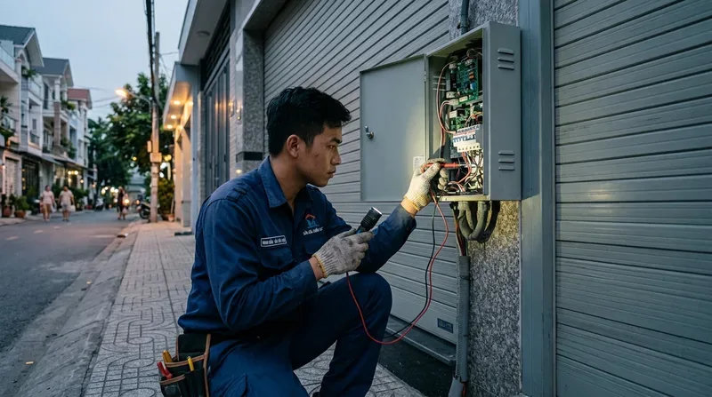 Dịch vụ sửa cửa cuốn phường Tam Ph&uacute; uy t&iacute;n, c&oacute; mặt sau 15 ph&uacute;t