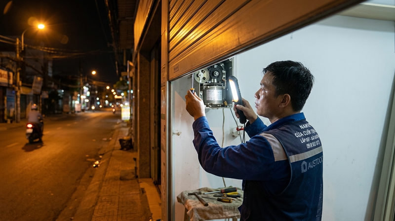Dịch vụ sửa cửa cuốn phường T&abreve;ng Nhơn Ph&uacute; A cấp tốc 24/24
