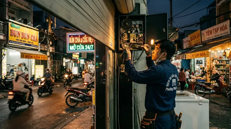 Dịch vụ sửa cửa cuốn phường V&itilde;nh Hội cấp tốc 24/7