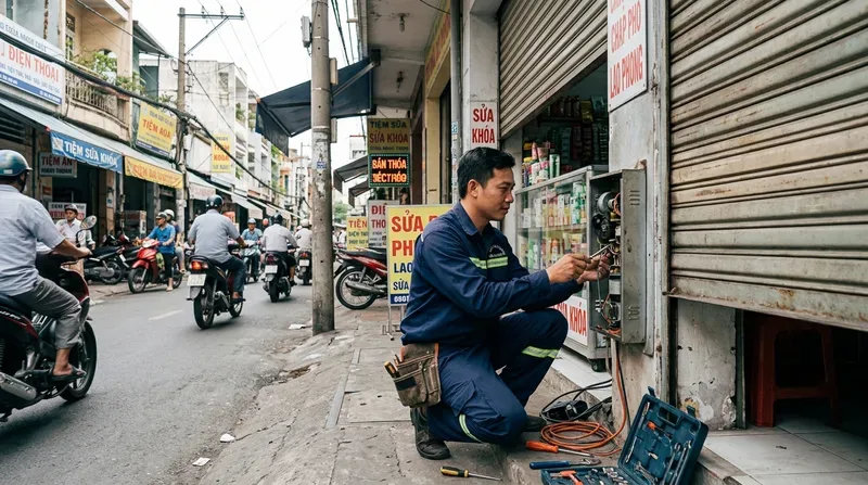 Dịch vụ sửa cửa cuốn phường Xóm Chiếu cấp tốc, uy tín
