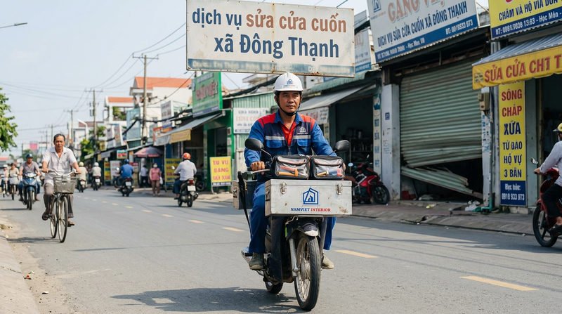 Dịch vụ sửa cửa cuốn x&atilde; &Dstrok;&ocirc;ng Thạnh cấp tốc 24/24