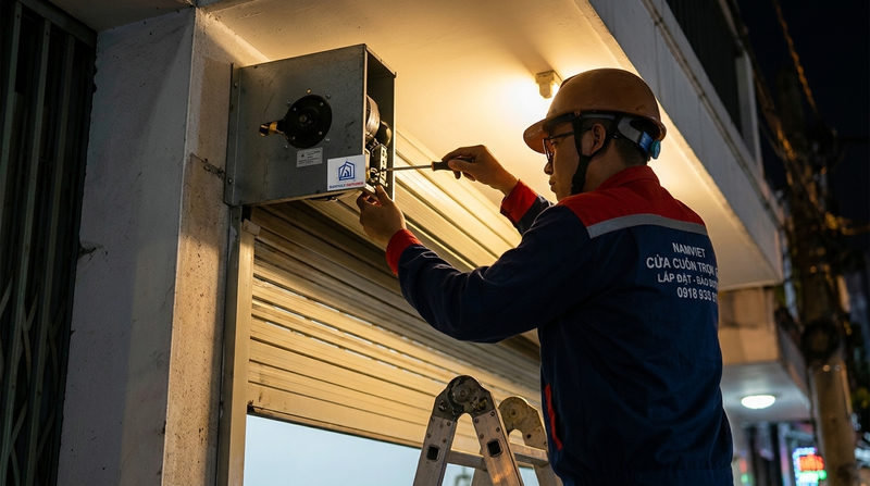 Dịch vụ sửa cửa cuốn xã Tân Hiệp uy tín, phục vụ 24/7