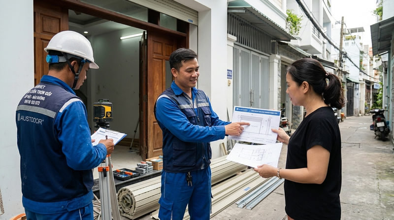 &Dstrok;ơn Vị Lắp Cửa Cuốn Austdoor Uy T&iacute;n, Thi C&ocirc;ng Chuẩn TP.HCM
