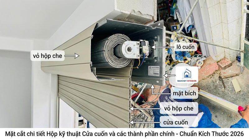 Hộp kỹ thuật cửa cuốn l&agrave; g&igrave; v&agrave; vai tr&ograve; quan trọng