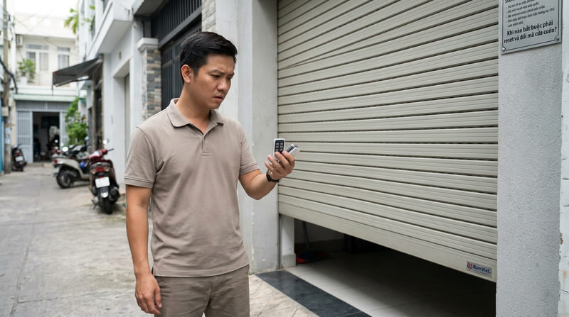 Khi n&agrave;o bắt buộc phải reset v&agrave; &dstrok;ổi m&atilde; cửa cuốn?