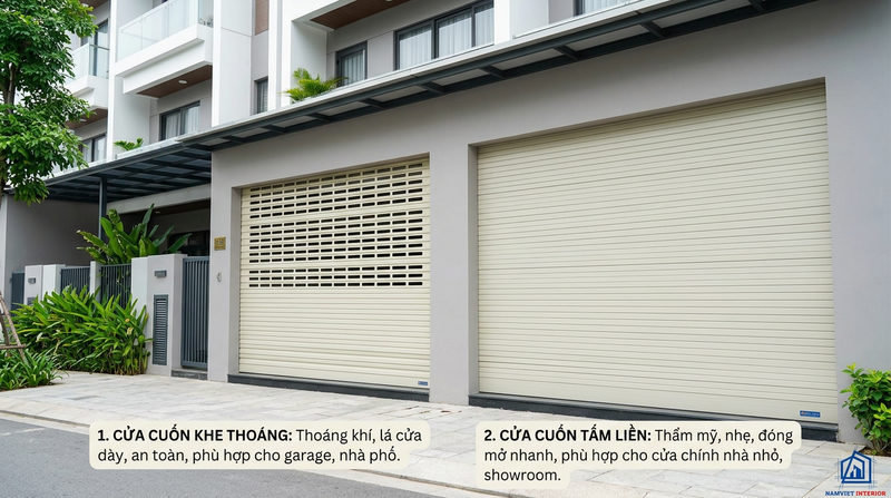 Kinh nghiệm mua cửa cuốn kh&ocirc;ng bị hớ: Chọn &dstrok;&uacute;ng loại cửa