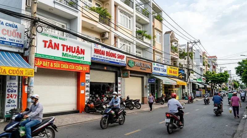 Nhu cầu sử dụng v&agrave; lắp &dstrok;ặt cửa cuốn phường T&acirc;n Thuận n&abreve;m 2026