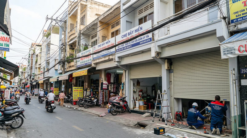 Nhu cầu sử dụng v&agrave; sửa chữa cửa cuốn tại khu vực Bảy Hiền