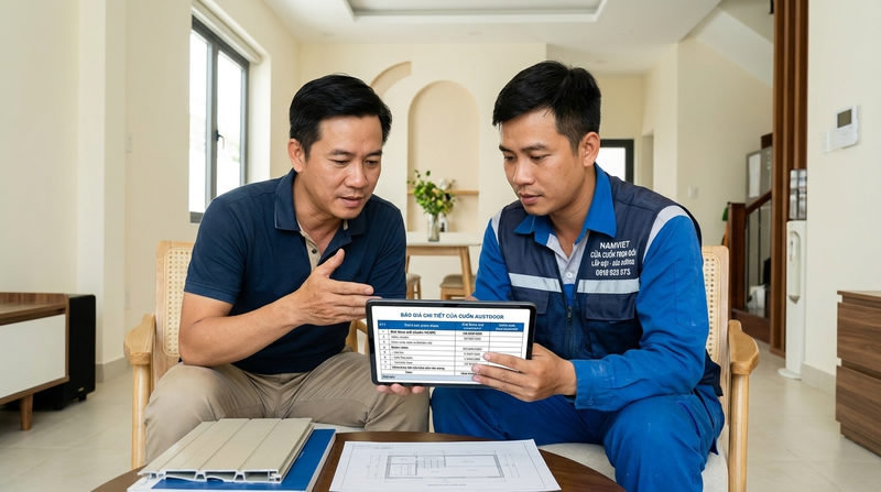 Sợ b&aacute;o gi&aacute; sai? Xem gi&aacute; cửa cuốn theo m2 chuẩn TP.HCM &ndash; tư vấn ngay