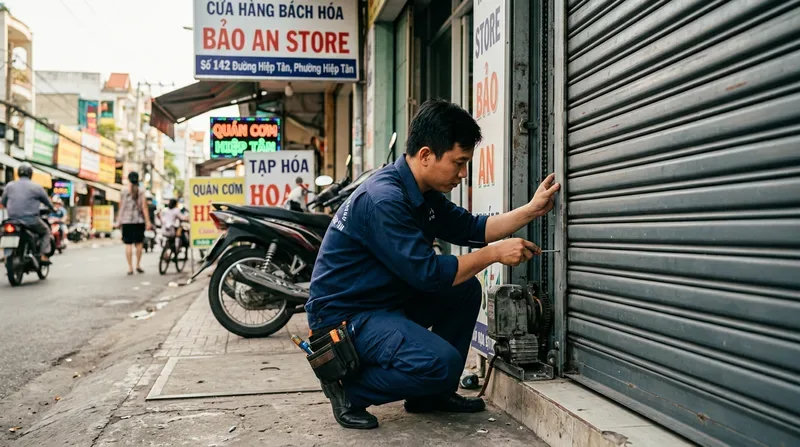 Tổng quan dịch vụ lắp đặt và sửa cửa cuốn phường Hiệp Tân