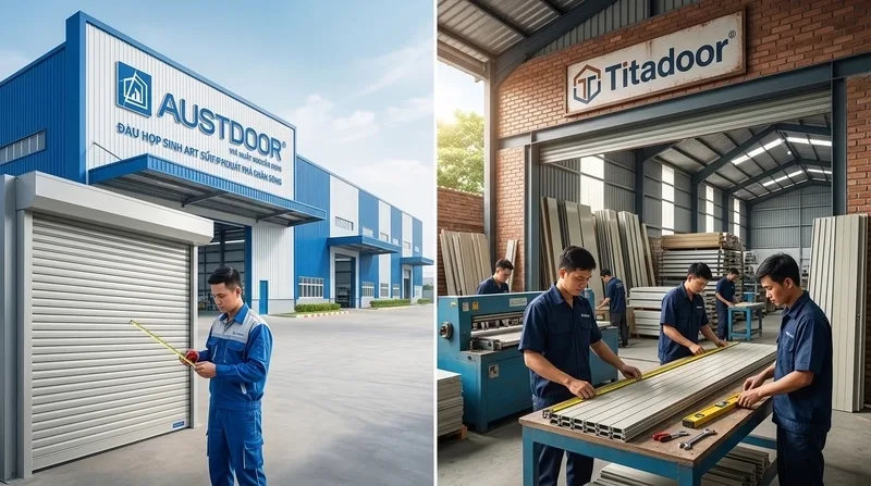 Tổng quan về thương hiệu cửa cuốn Austdoor v&agrave; Titadoor