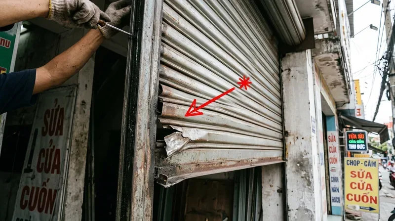 5 lỗi cửa cuốn thường gặp v&agrave; c&aacute;ch xử l&yacute; khẩn cấp