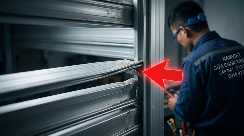 5 Nguyên nhân khiến cửa cuốn bị kẹt không đóng được